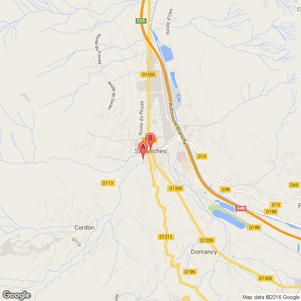 Plan des salles de sport de Sallanches