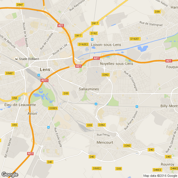 Plan des salles de sport de Sallaumines