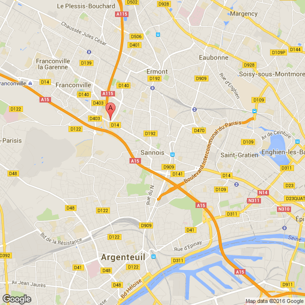 Plan des salles de sport de Sannois