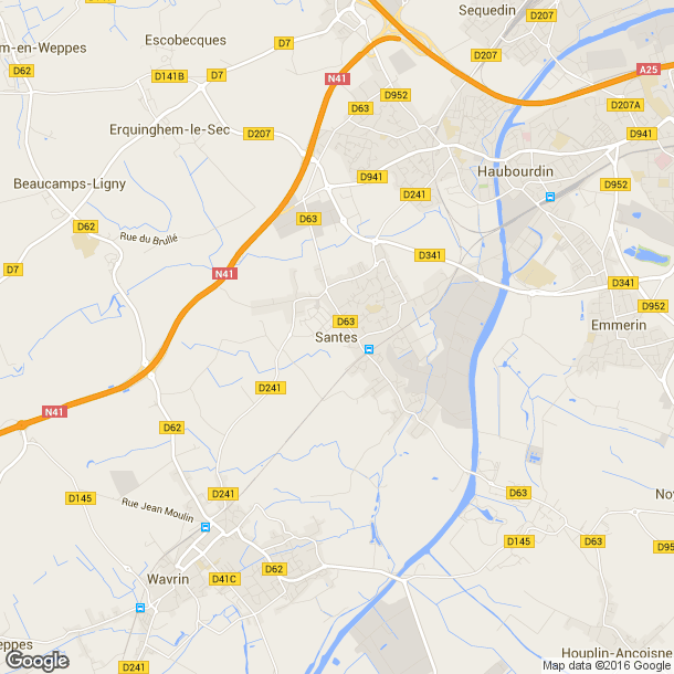 Plan des salles de sport de Santes