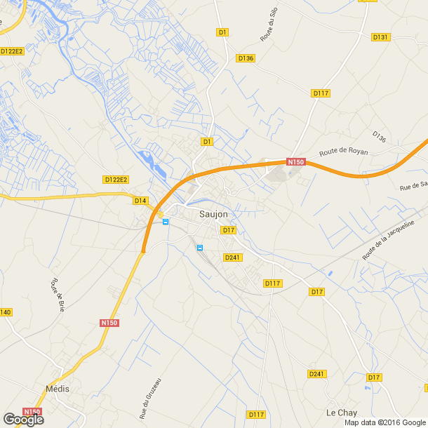 Plan des salles de sport de Saujon