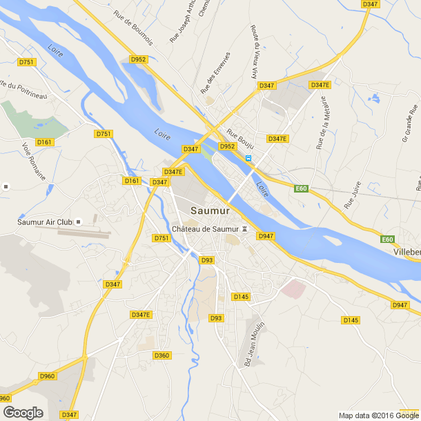 Plan des salles de sport de Saumur