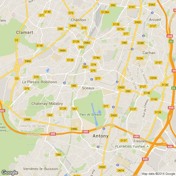 Plan des salles de sport de Sceaux