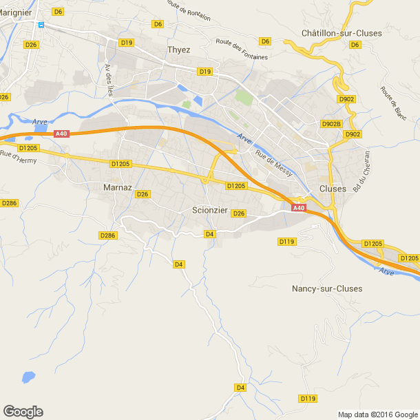 Plan des salles de sport de Scionzier