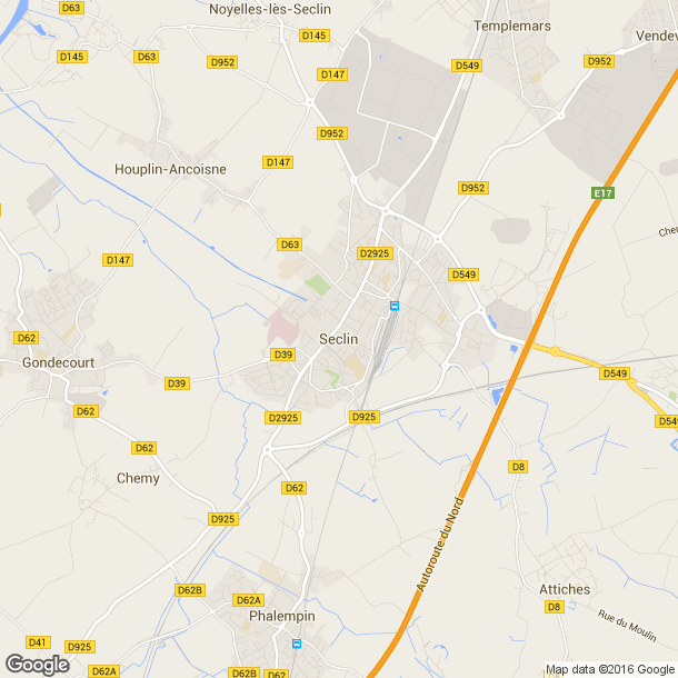 Plan des salles de sport de Seclin