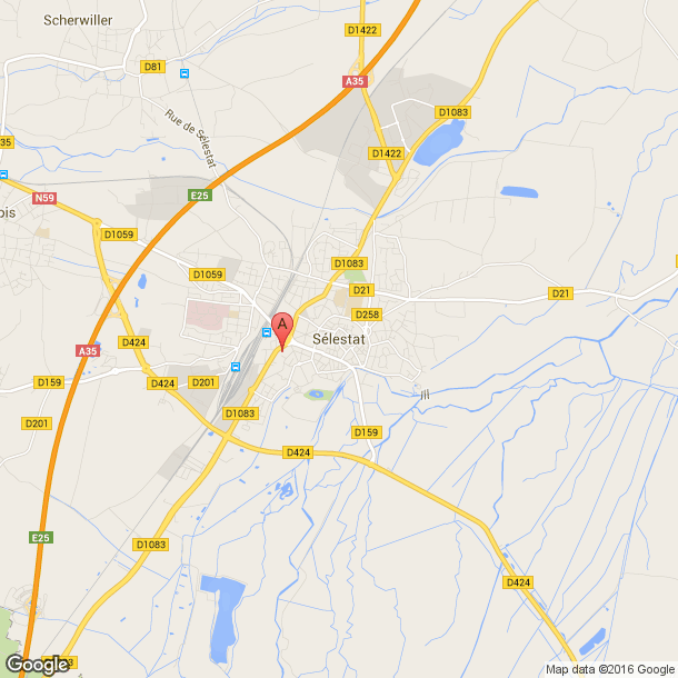 Plan des salles de sport de Sélestat