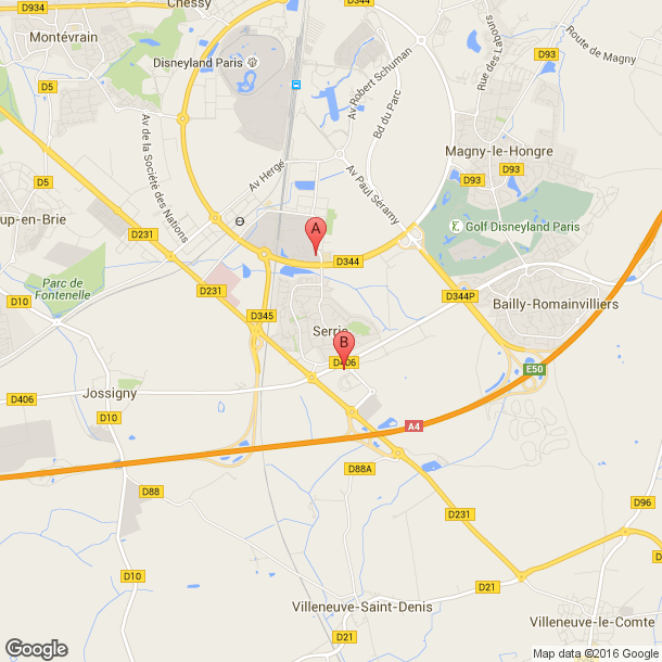 Plan des salles de sport de Serris