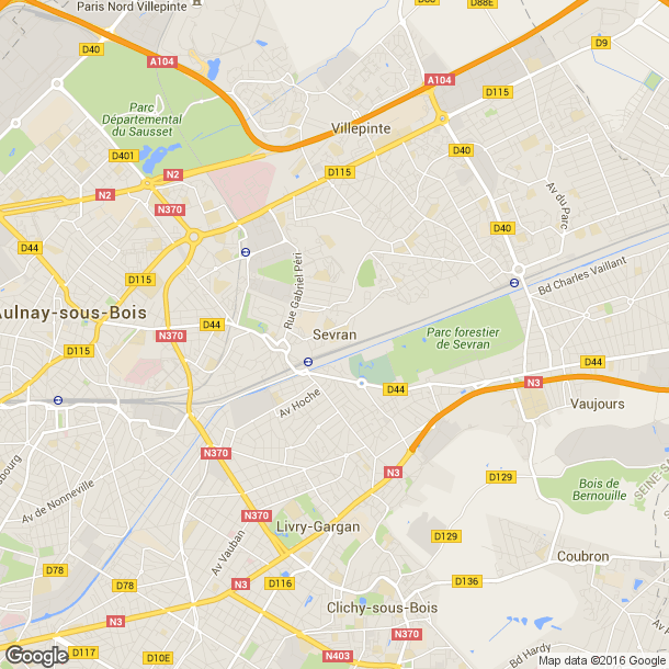 Plan des salles de sport de Sevran