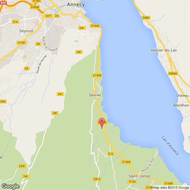 Plan des salles de sport de Sevrier