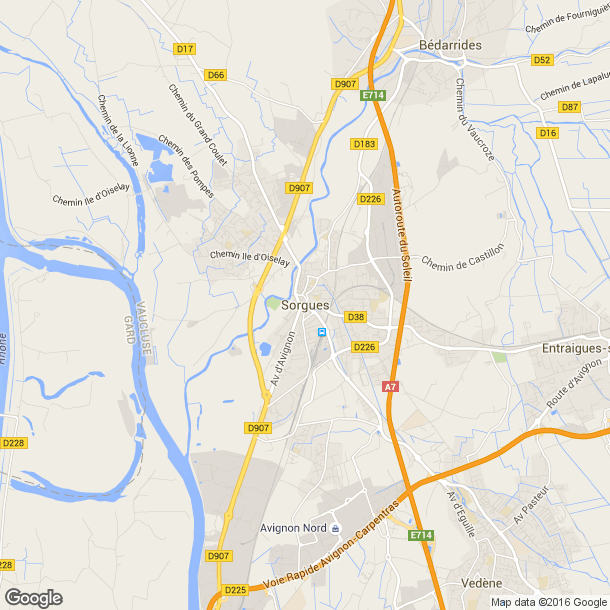 Plan des salles de sport de Sorgues