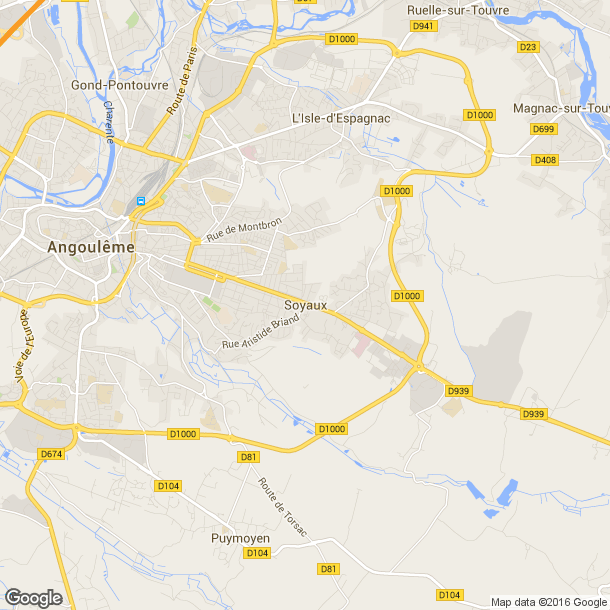 Plan des salles de sport de Soyaux