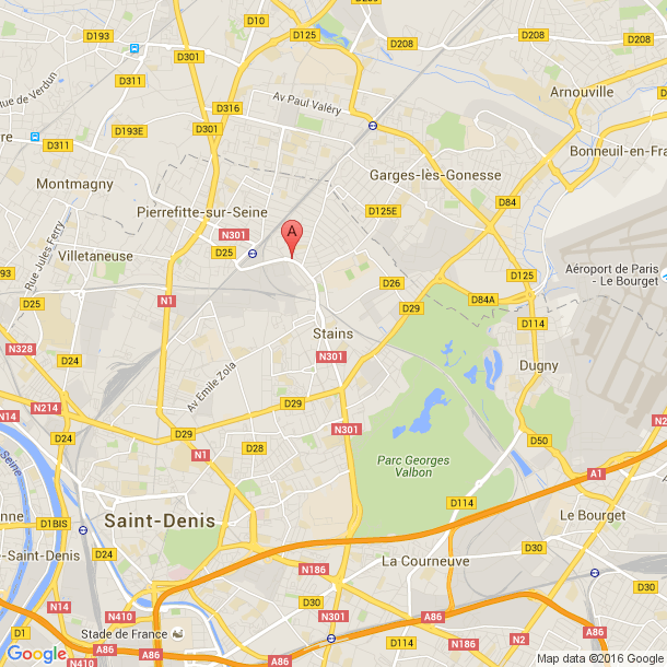Plan des salles de sport de Stains