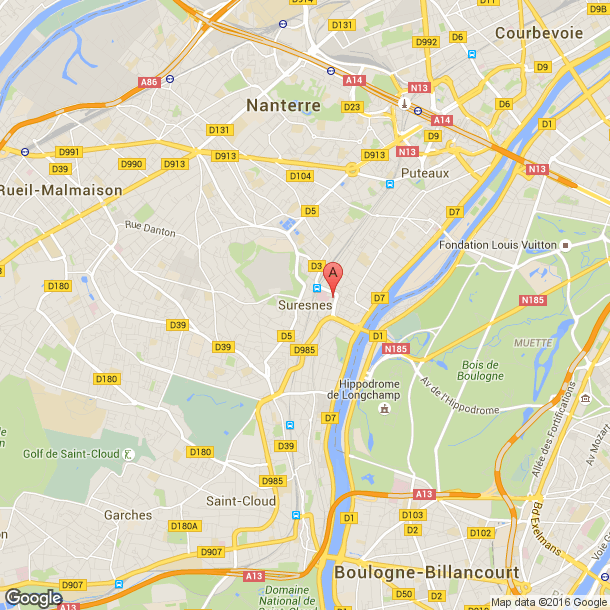 Plan des salles de sport de Suresnes