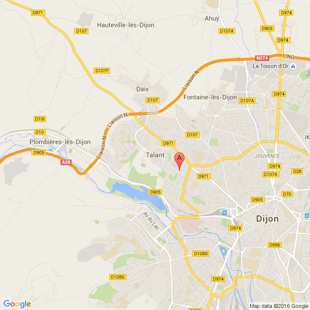 Plan des salles de sport de Talant