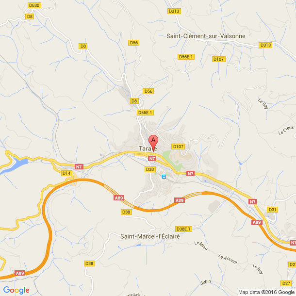 Plan des salles de sport de Tarare