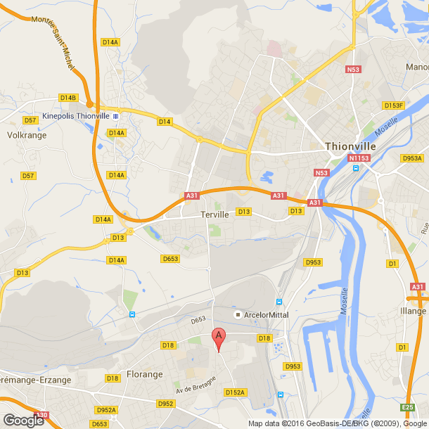 Plan des salles de sport de Terville