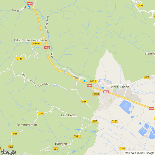 Plan des salles de sport de Thann