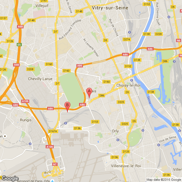 Plan des salles de sport de Thiais