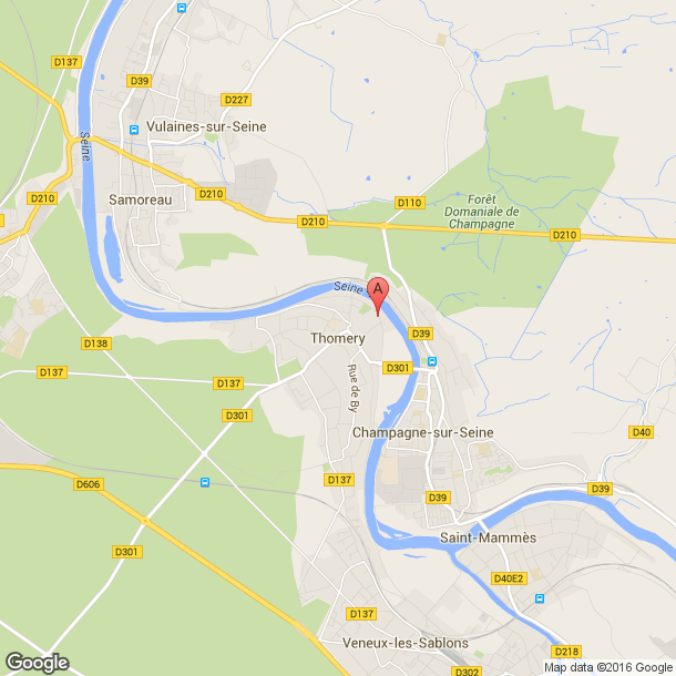 Plan des salles de sport de Thomery