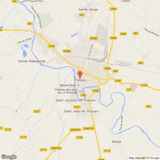 Plan des salles de sport de Thouars