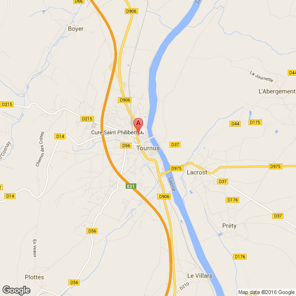 Plan des salles de sport de Tournus