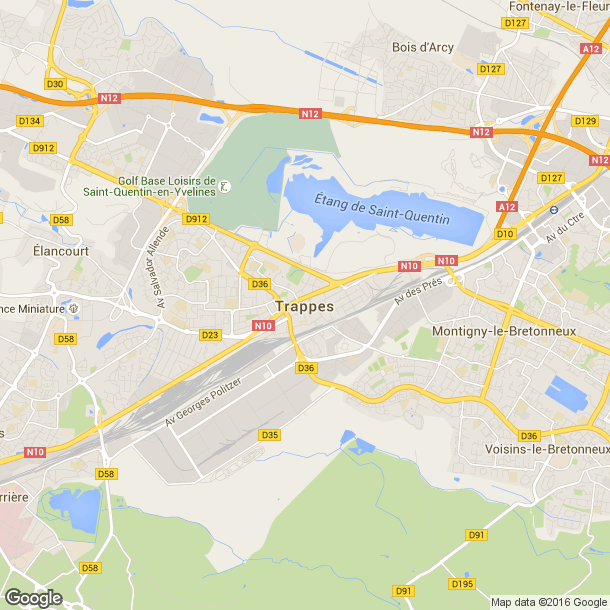 Plan des salles de sport de Trappes