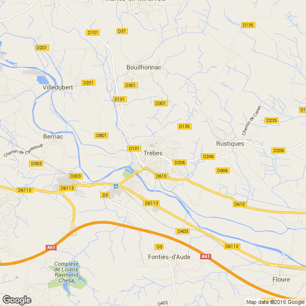 Plan des salles de sport de Trèbes
