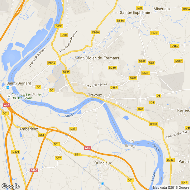 Plan des salles de sport de Trévoux