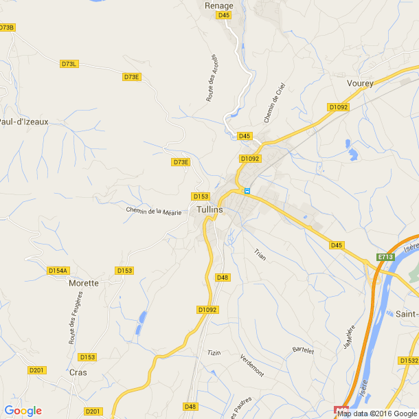 Plan des salles de sport de Tullins