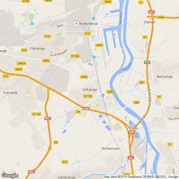 Plan des salles de sport de Uckange