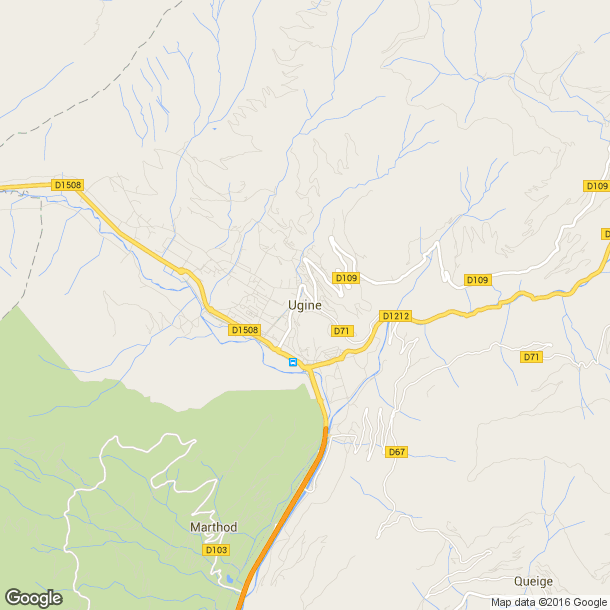Plan des salles de sport de Ugine