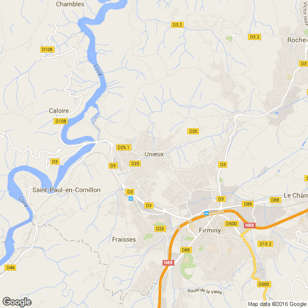 Plan des salles de sport de Unieux