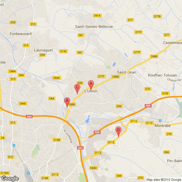 Plan des salles de sport de l'Union