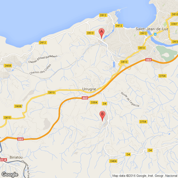Plan des salles de sport de Urrugne