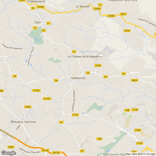 Plan des salles de sport de Valbonne