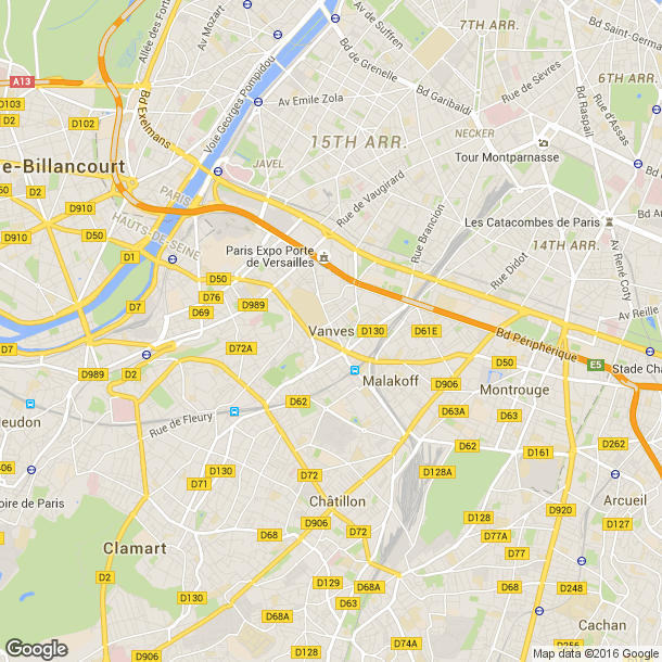 Plan des salles de sport de Vanves