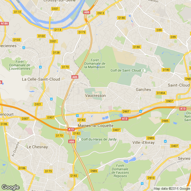 Plan des salles de sport de Vaucresson