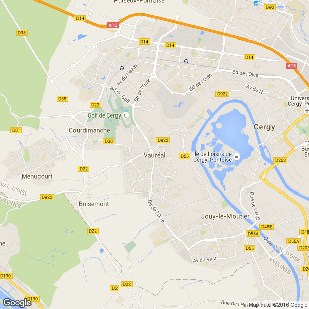 Plan des salles de sport de Vaureal