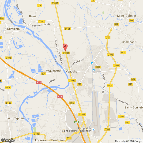 Plan des salles de sport de Veauche