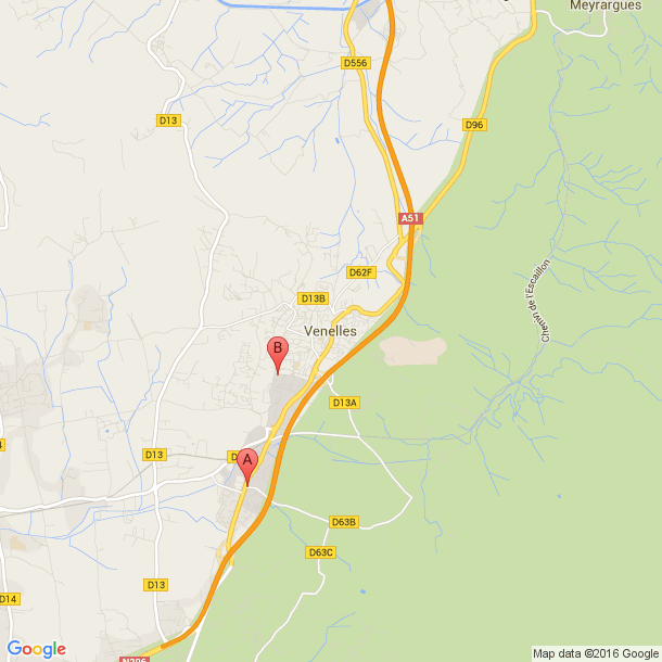 Plan des salles de sport de Venelles