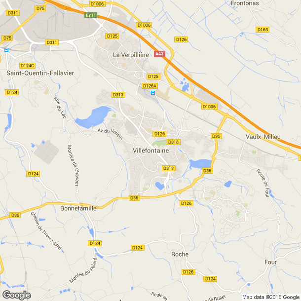 Plan des salles de sport de Villefontaine