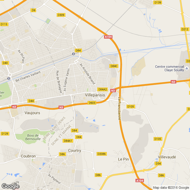 Plan des salles de sport de Villeparisis