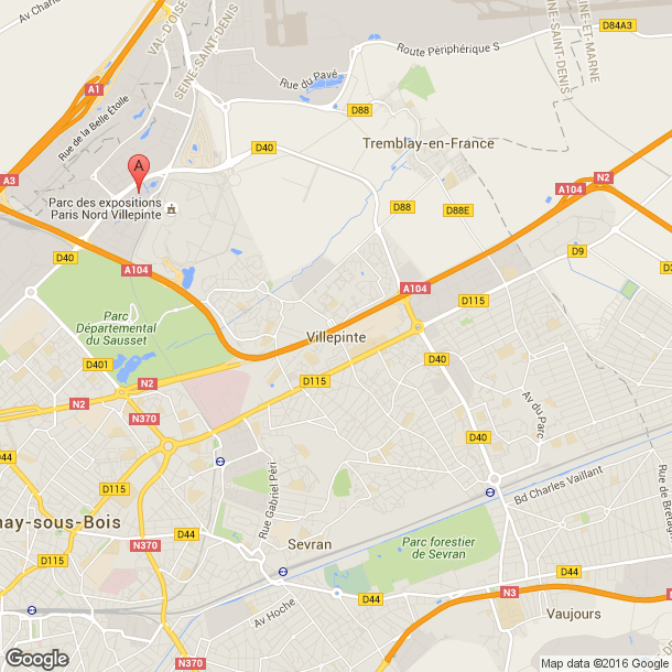 Plan des salles de sport de Villepinte