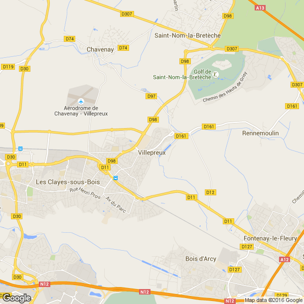 Plan des salles de sport de Villepreux