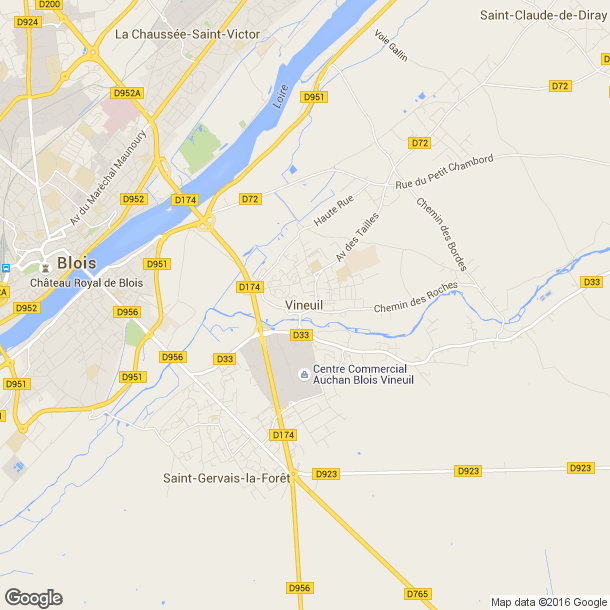 Plan des salles de sport de Vineuil