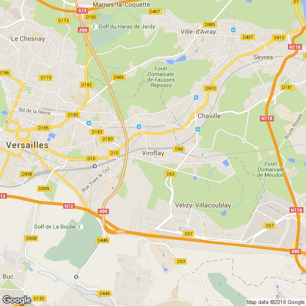 Plan des salles de sport de Viroflay