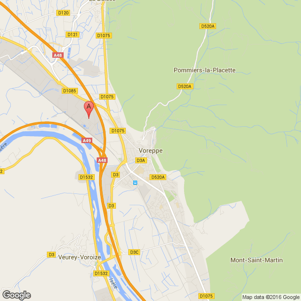Plan des salles de sport de Voreppe