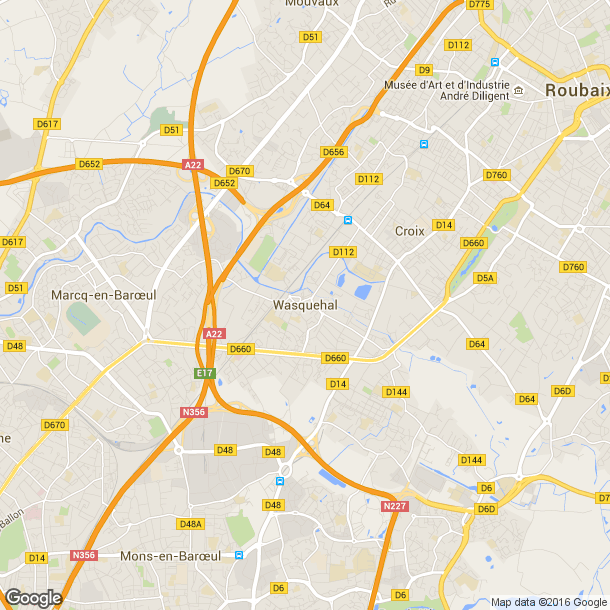 Plan des salles de sport de Wasquehal