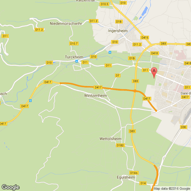 Plan des salles de sport de Wintzenheim