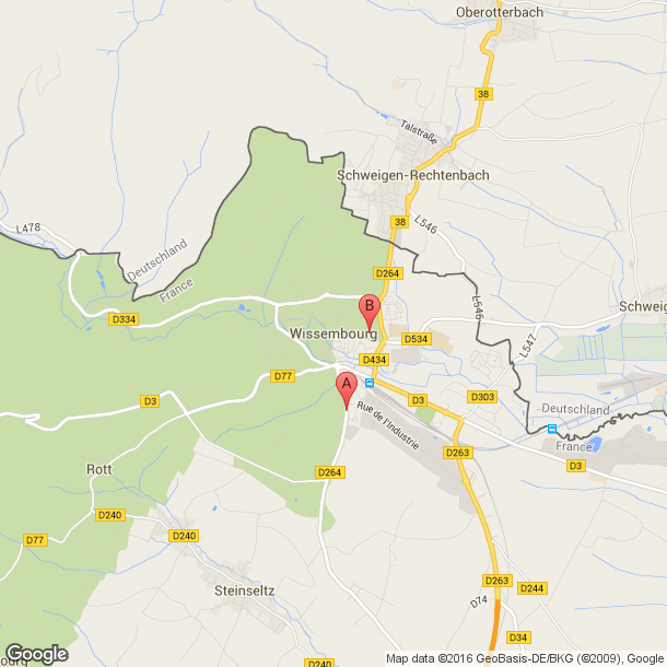 Plan des salles de sport de Wissembourg